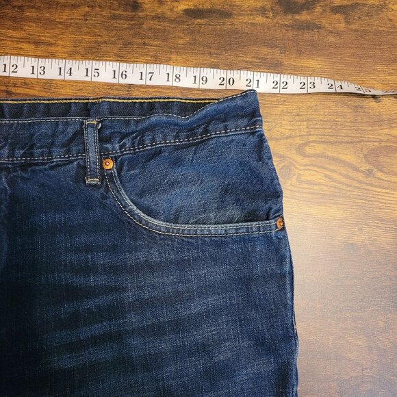 Levi's Jeans 44x30 Measures 42x28 Relaxed Straight 559 Medium Dark Wash Western - Picture 6 of 10